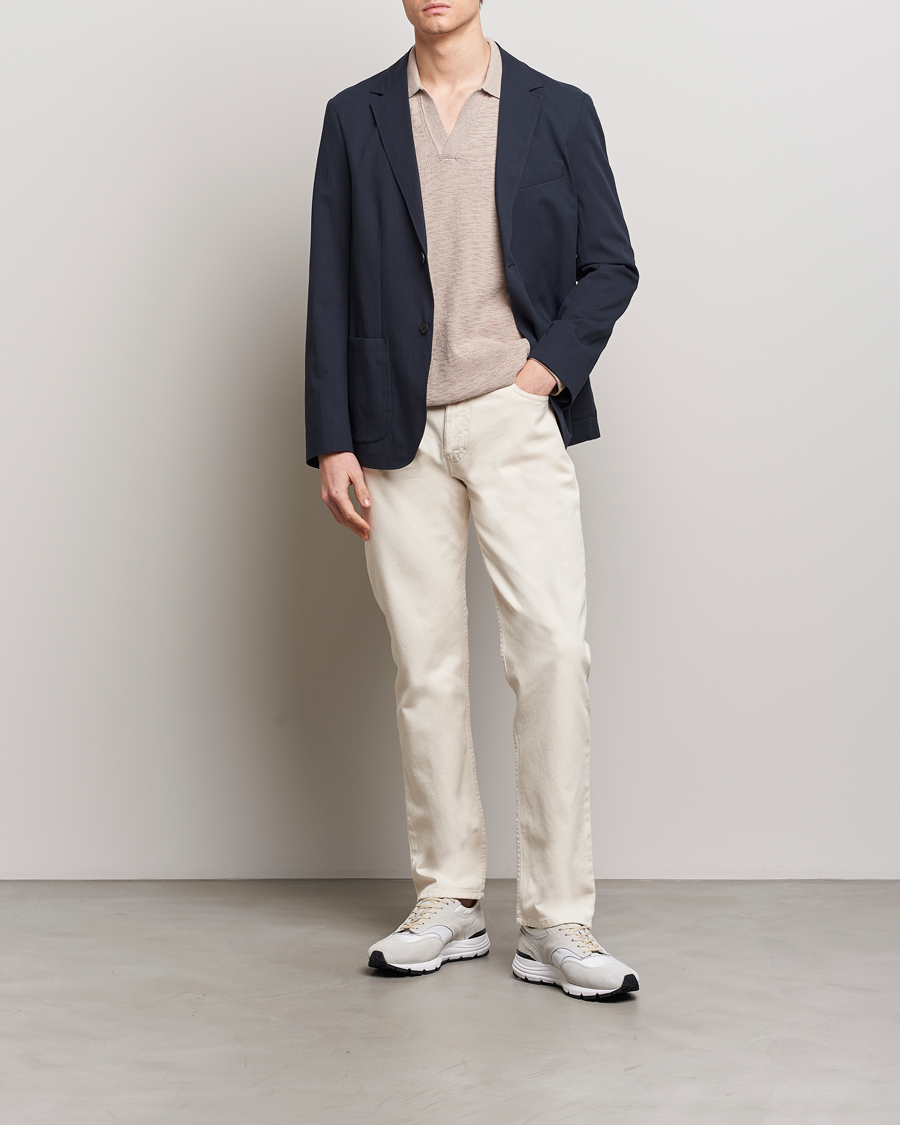 Mies | Pikkutakit | Sunspel | Unconstructed Seersucker Blazer Navy