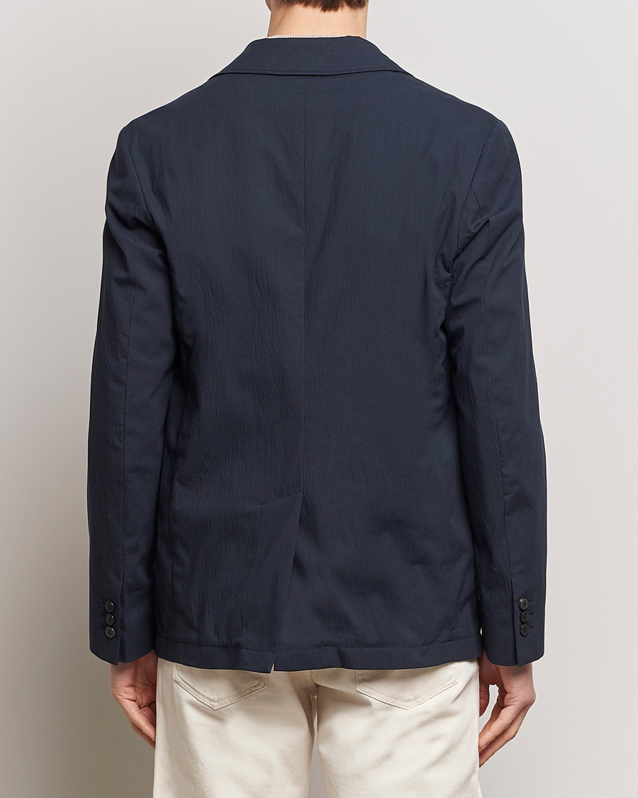 Mies | Pikkutakit | Sunspel | Unconstructed Seersucker Blazer Navy