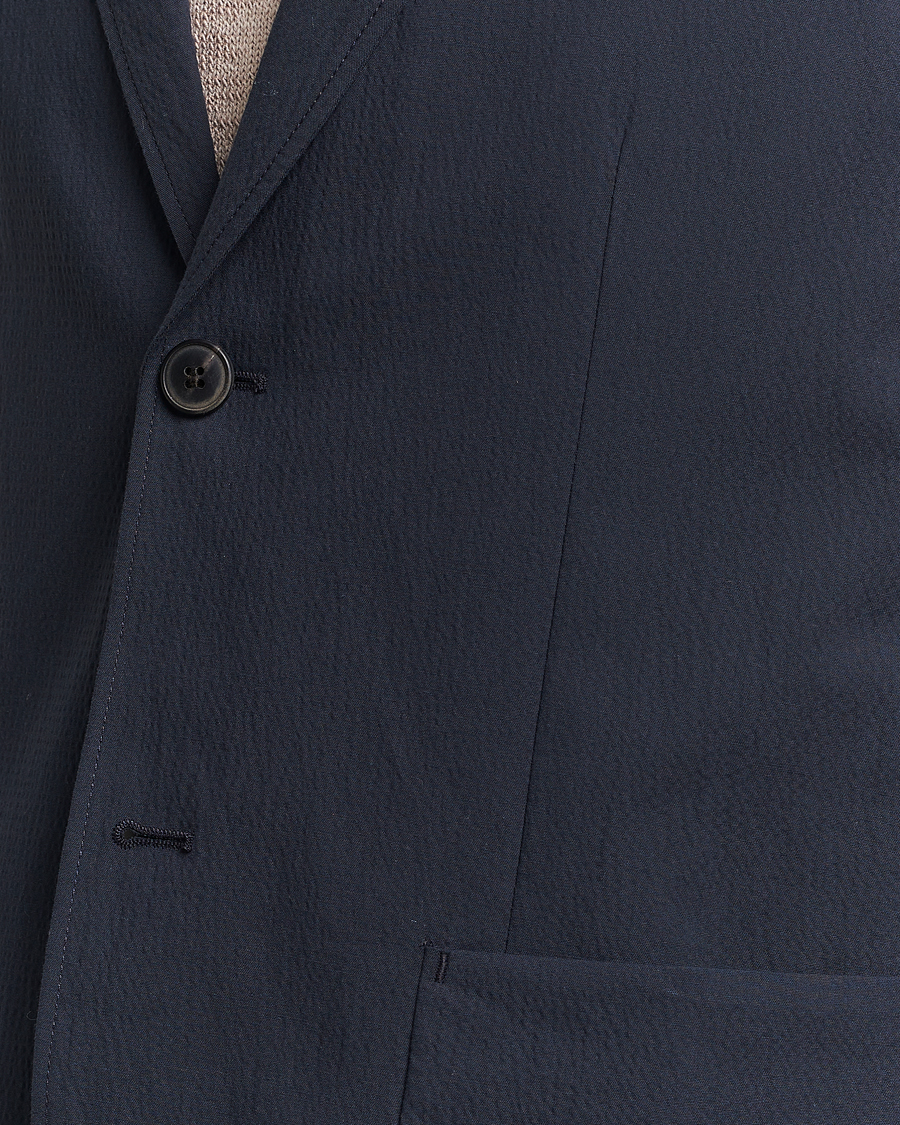 Mies | Pikkutakit | Sunspel | Unconstructed Seersucker Blazer Navy