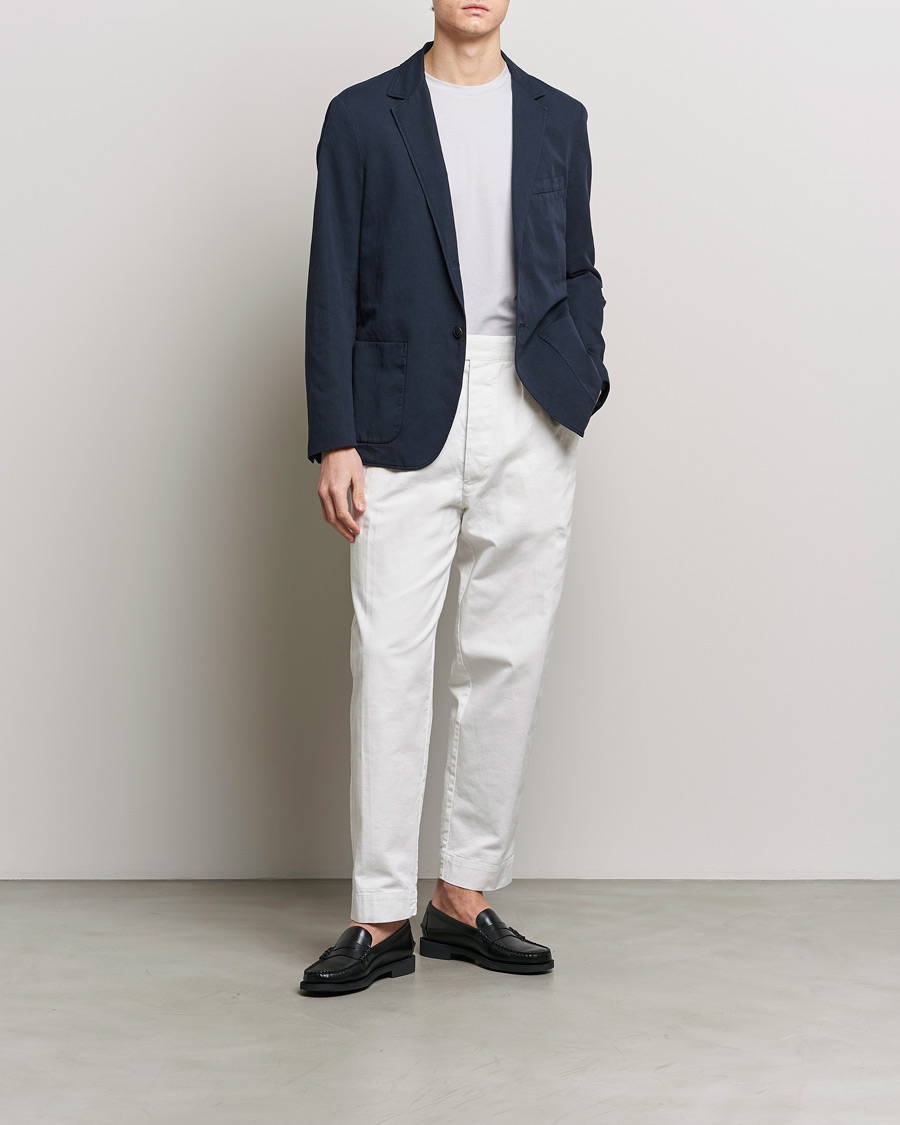 Mies | Pikkutakit | Sunspel | Unconstructed Cotton/Linen Blazer Navy