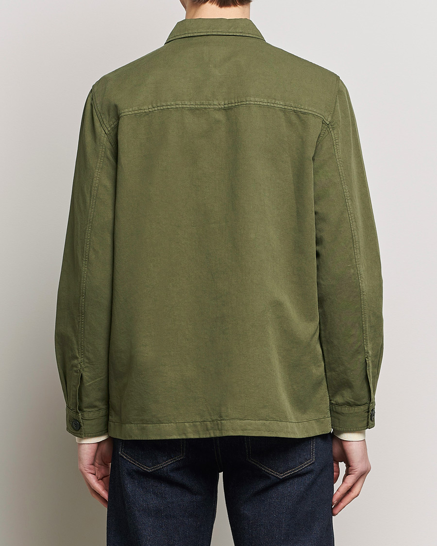 Mies | Kauluspaidat | Sunspel | Twin Pocket Cotton/Linen Jacket Khaki