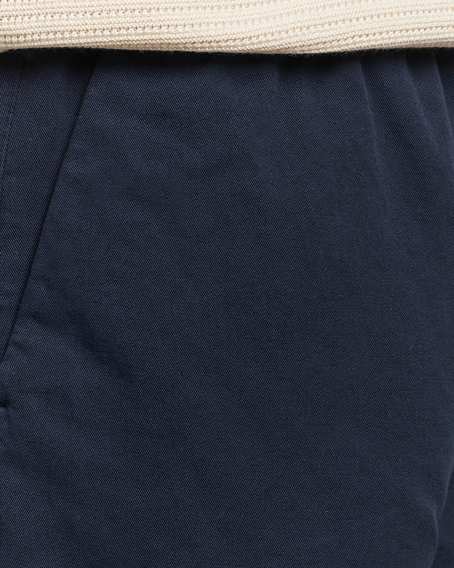 Mies | Shortsit | Sunspel | Cotton/Linen Drawstring Shorts Navy