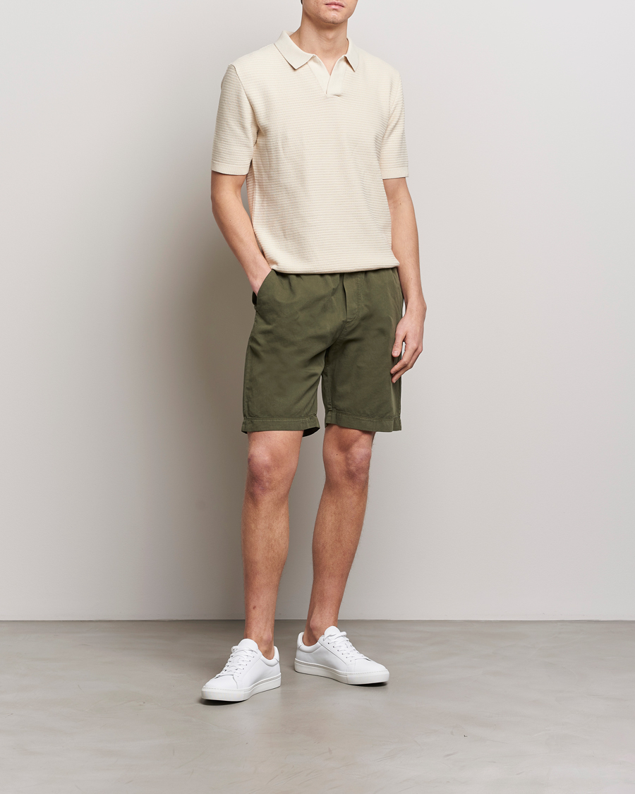 Mies | Shortsit | Sunspel | Cotton/Linen Drawstring Shorts Khaki