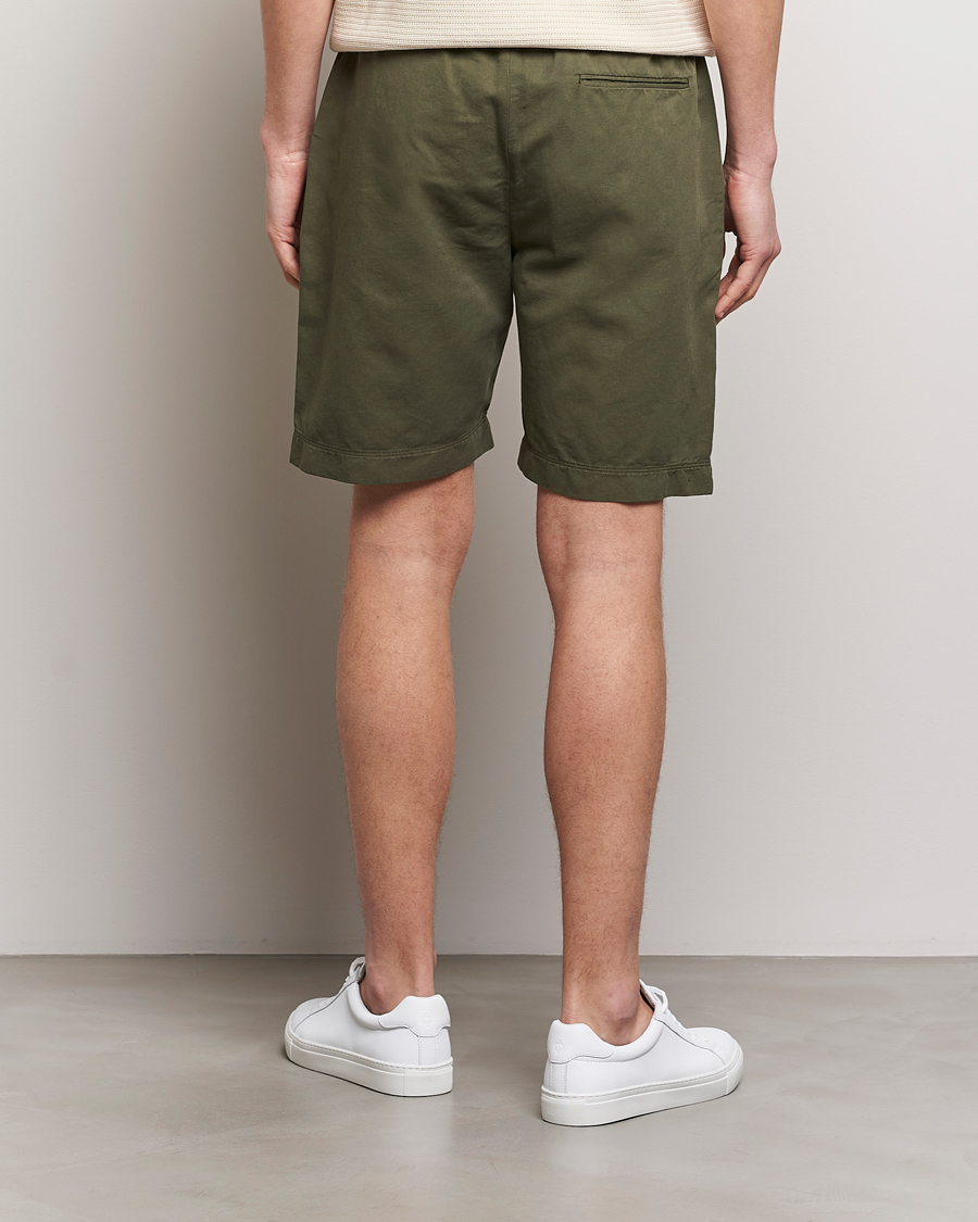 Mies | Shortsit | Sunspel | Cotton/Linen Drawstring Shorts Khaki