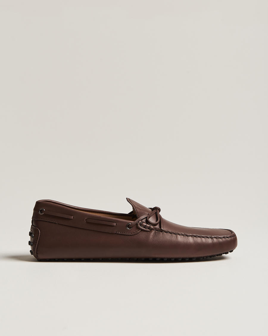 Mies | Tod's Lacetto Gommino Carshoe Dark Brown Calf | Tod's | Lacetto Gommino Carshoe Dark Brown Calf