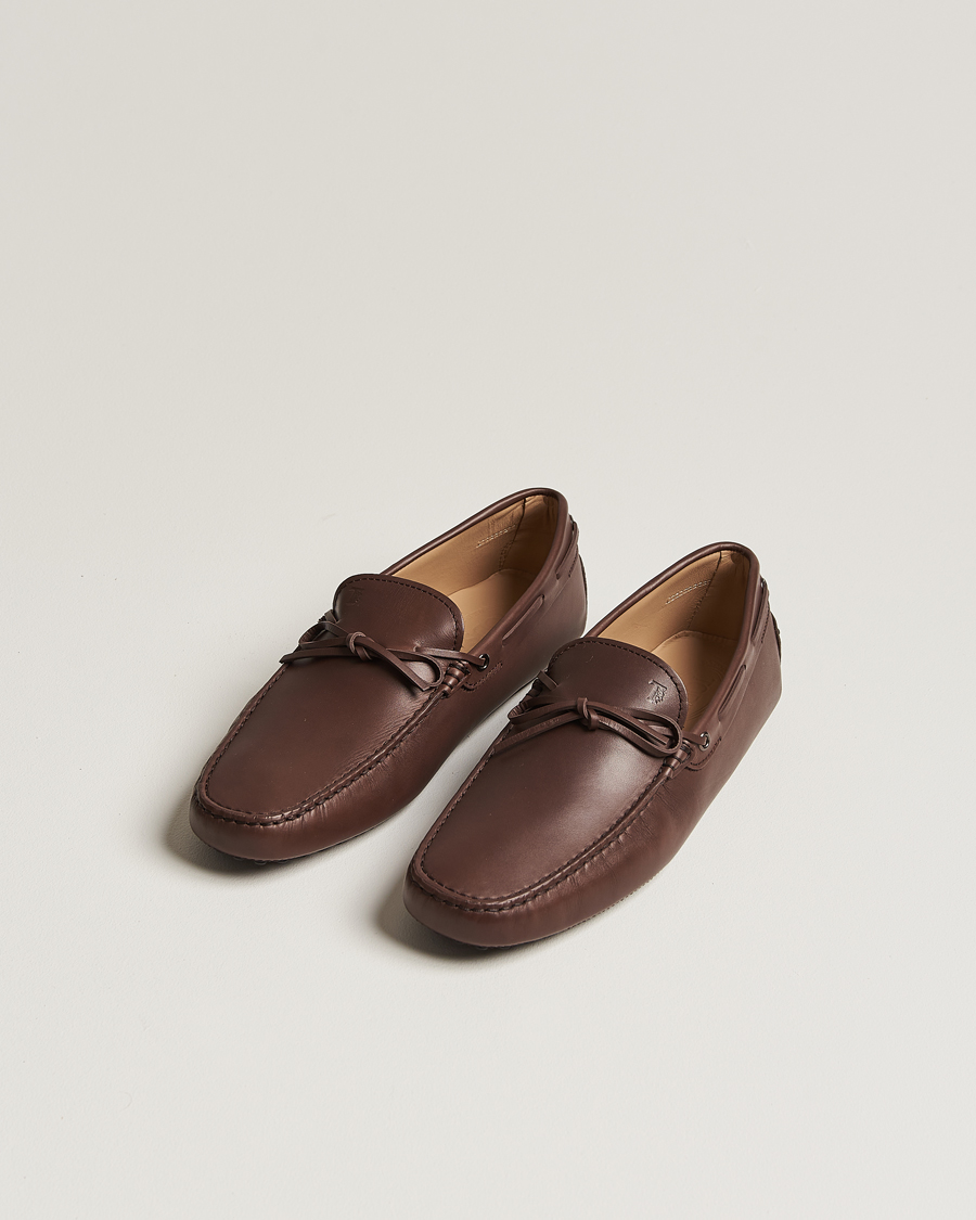 Mies | Tod's Lacetto Gommino Carshoe Dark Brown Calf | Tod's | Lacetto Gommino Carshoe Dark Brown Calf