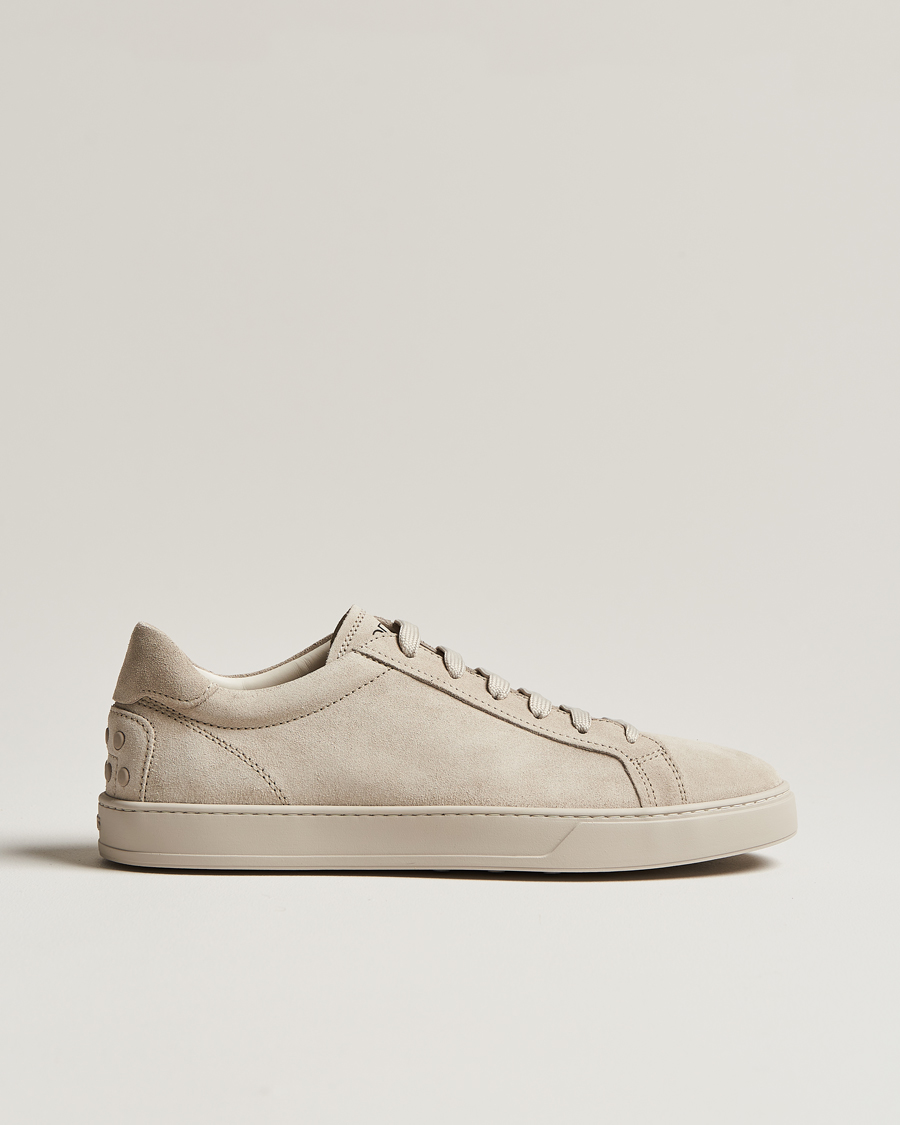 Mies | Tod's Cassetta Lacciata Sneaker Light Grey Suede | Tod's | Cassetta Lacciata Sneaker Light Grey Suede