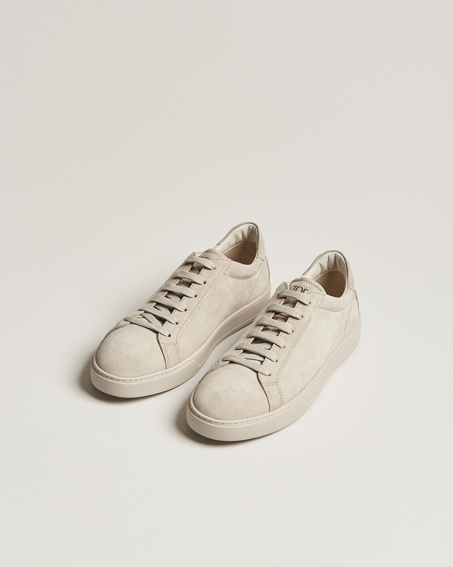 Mies | Tod's Cassetta Lacciata Sneaker Light Grey Suede | Tod's | Cassetta Lacciata Sneaker Light Grey Suede