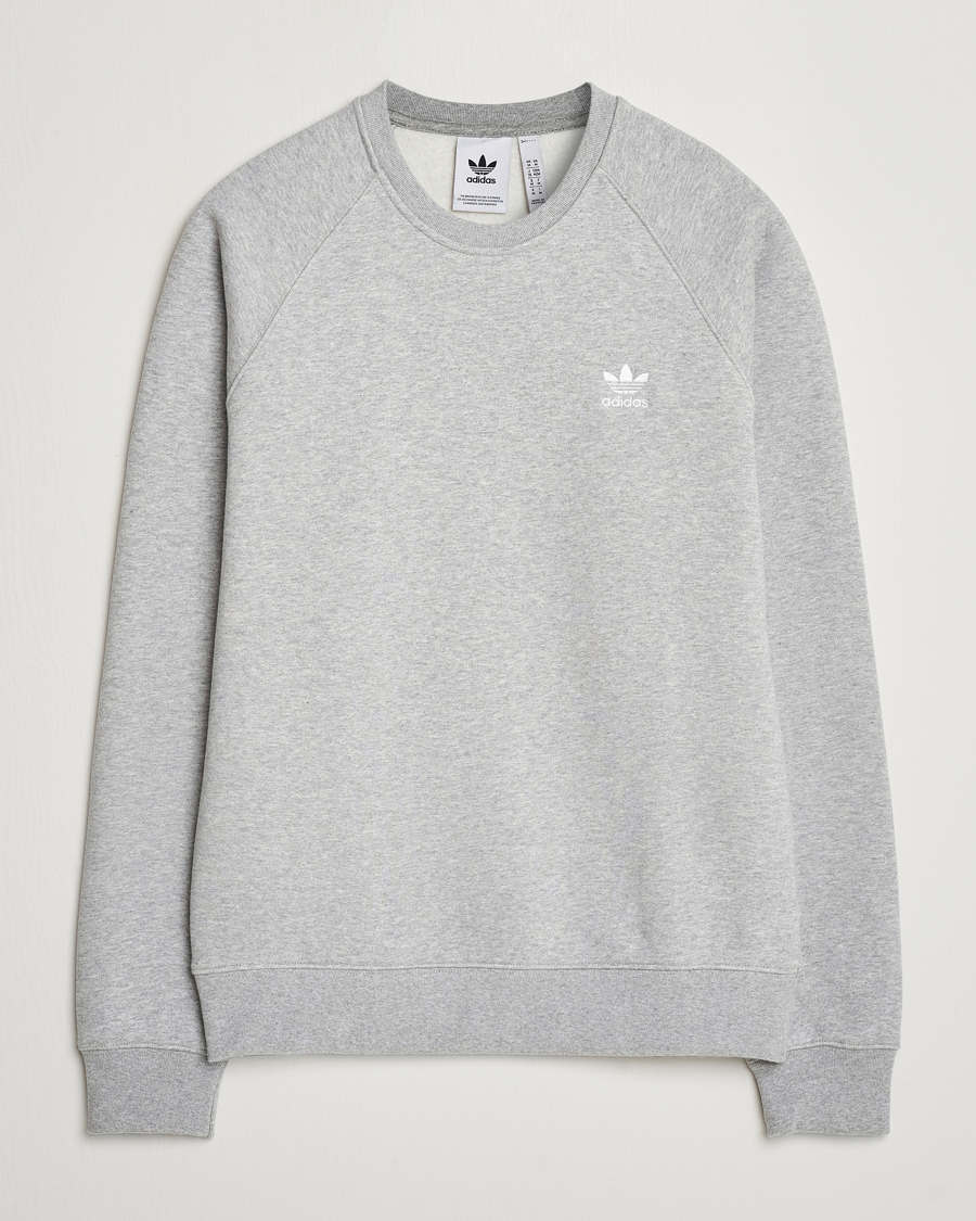 Mies | Puserot | adidas Originals | Essential Crew Neck Sweatshirt Grey Melange