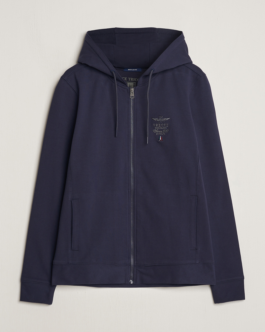Mies | Puserot | Aeronautica Militare | Full Zip Hoodie Navy