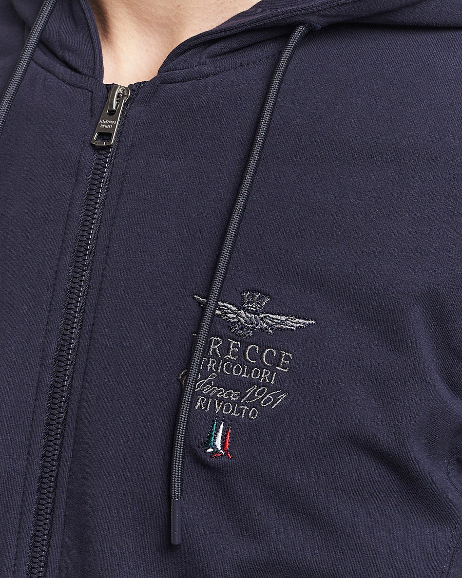 Mies | Puserot | Aeronautica Militare | Full Zip Hoodie Navy
