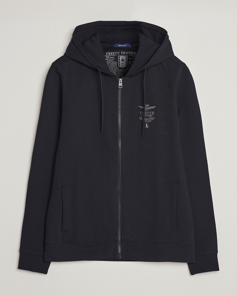 Mies | Puserot | Aeronautica Militare | Full Zip Hoodie Black