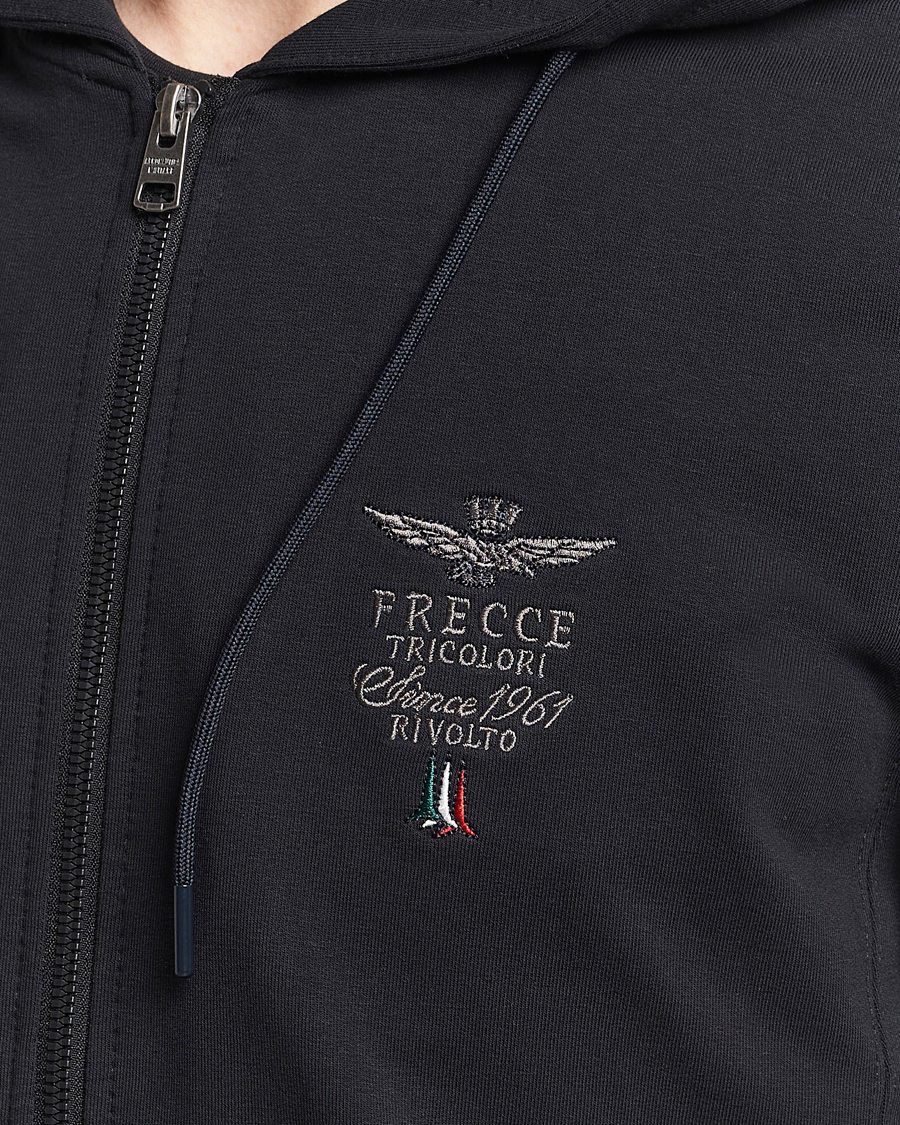 Mies | Puserot | Aeronautica Militare | Full Zip Hoodie Black