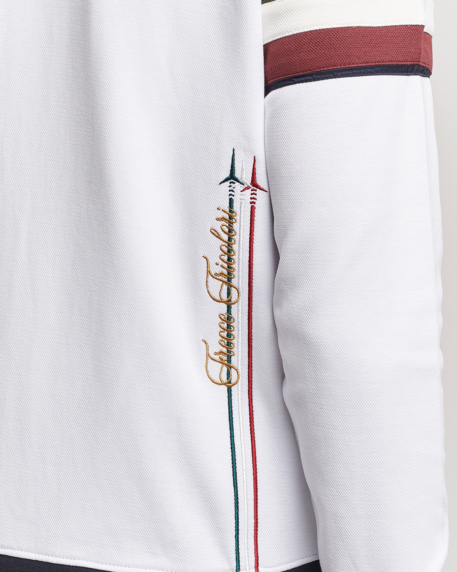 Mies | Puserot | Aeronautica Militare | Full Zip Tricolori Sweater Off White