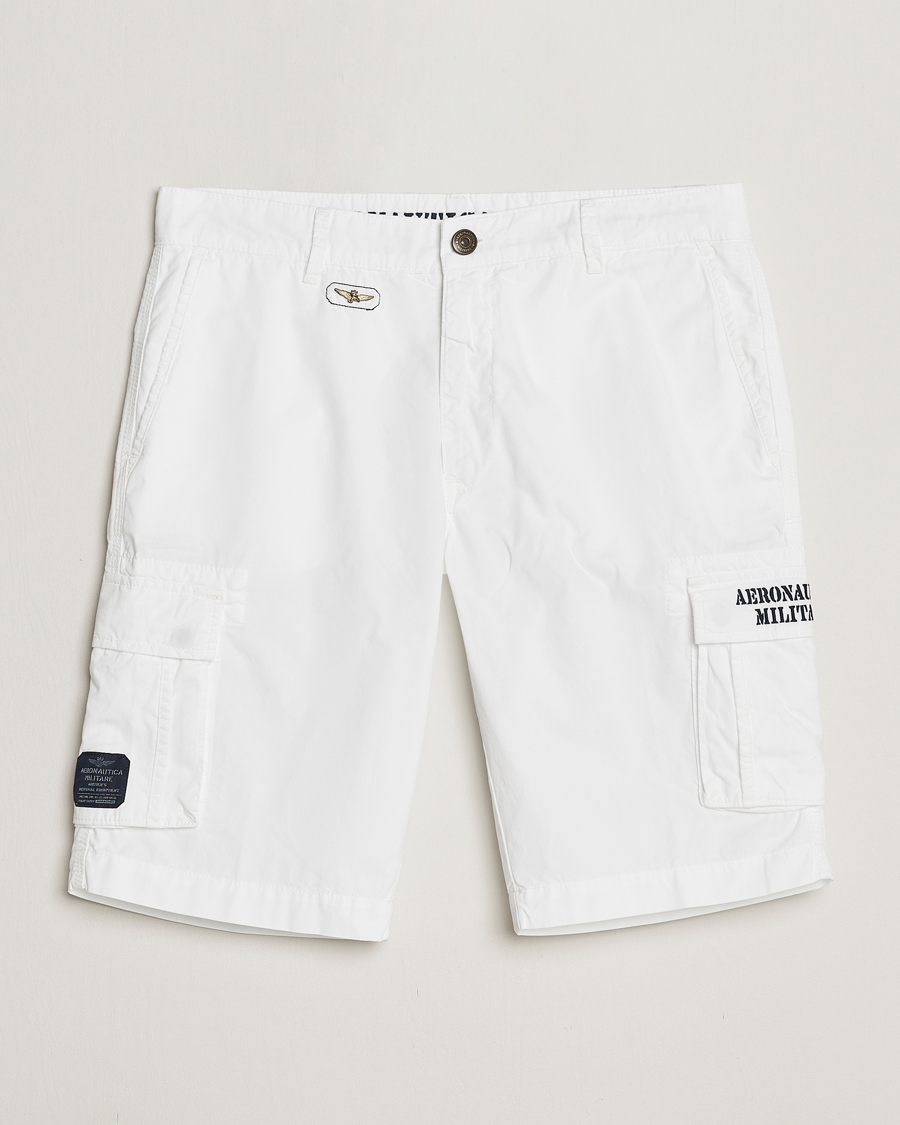 Mies | Shortsit | Aeronautica Militare | BE066 Cargo Shorts Off White