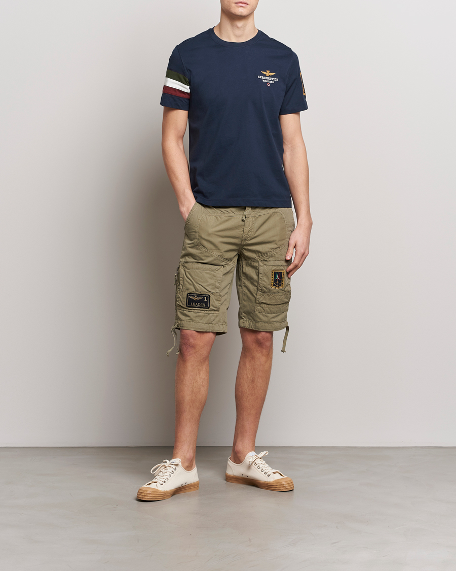 Mies | T-paidat | Aeronautica Militare | Tricolori Crew Neck T-Shirt Navy