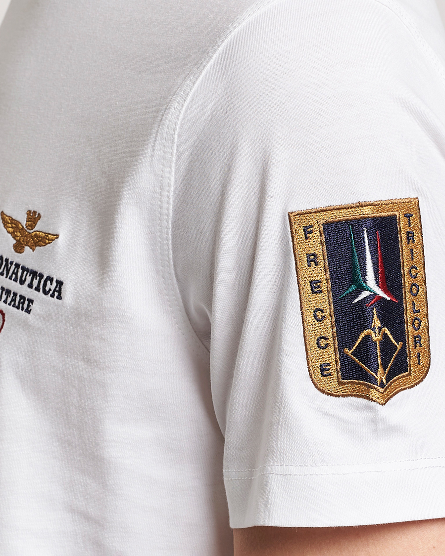 Mies | T-paidat | Aeronautica Militare | Tricolori Crew Neck T-Shirt Off White