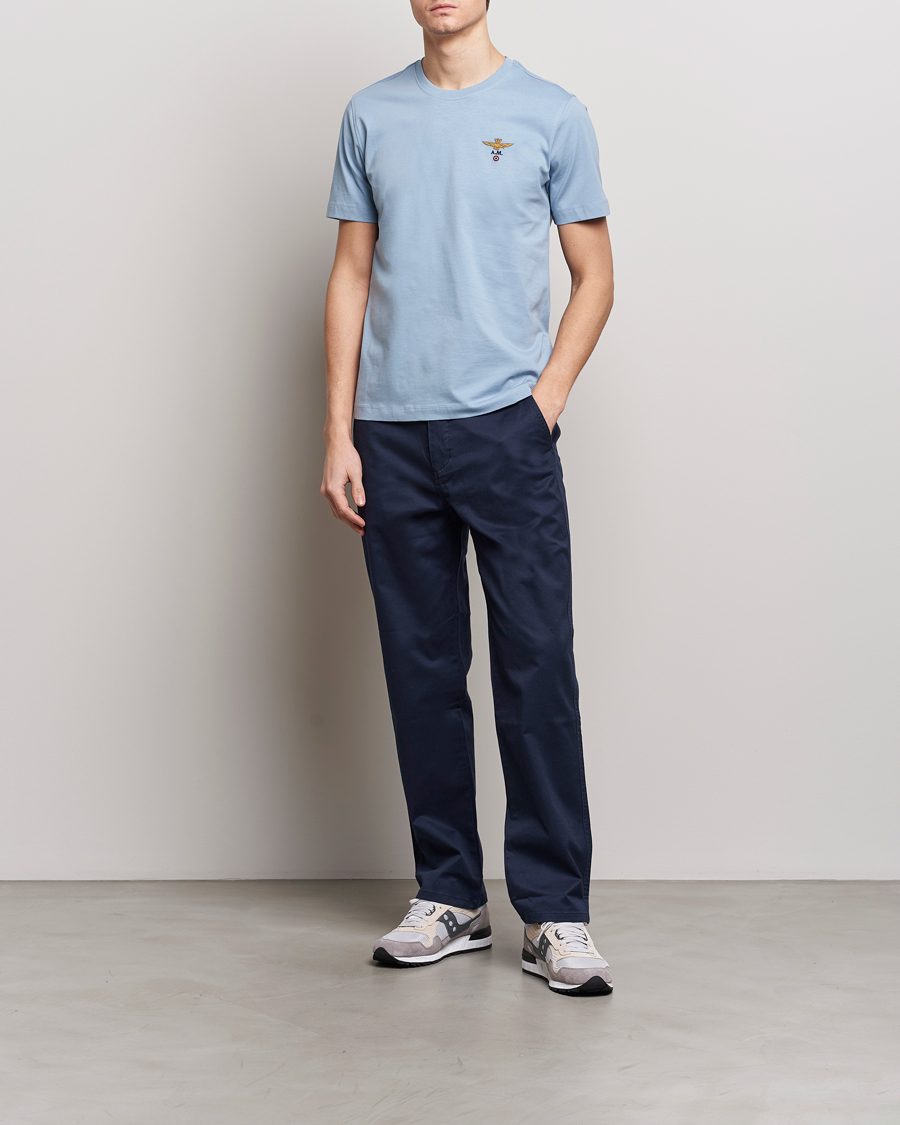 Mies | T-paidat | Aeronautica Militare | TS1580 Crew Neck T-Shirt Glacier Blue