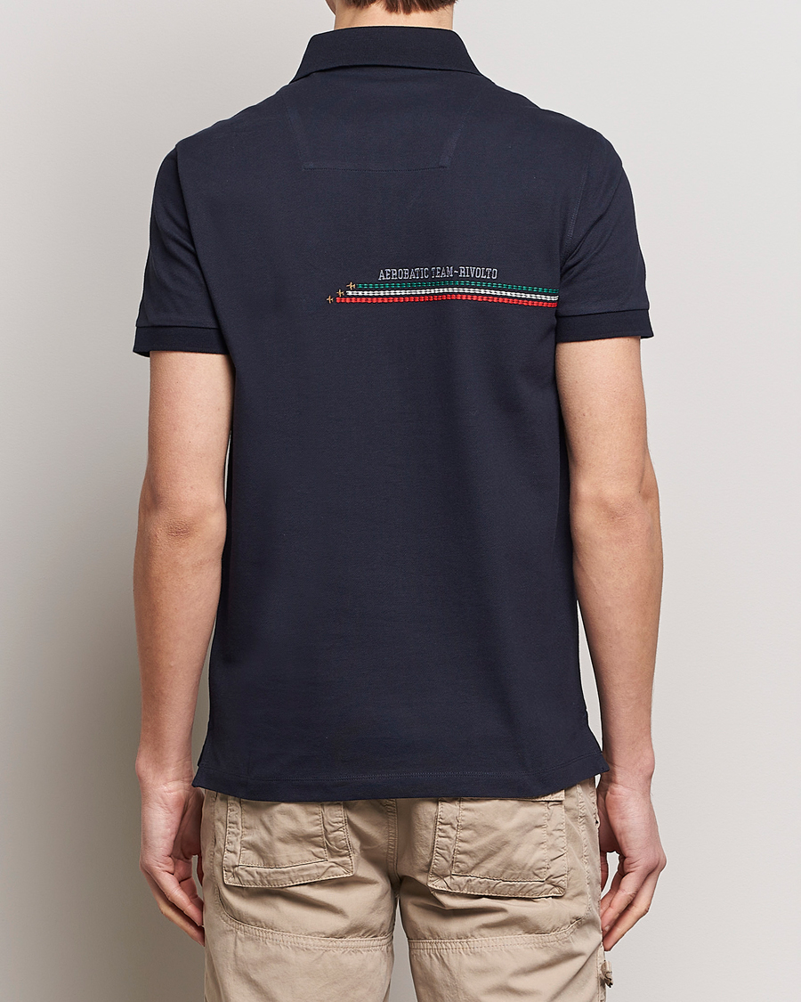 Mies | Pikeet | Aeronautica Militare | Contrast Collar Polo Navy