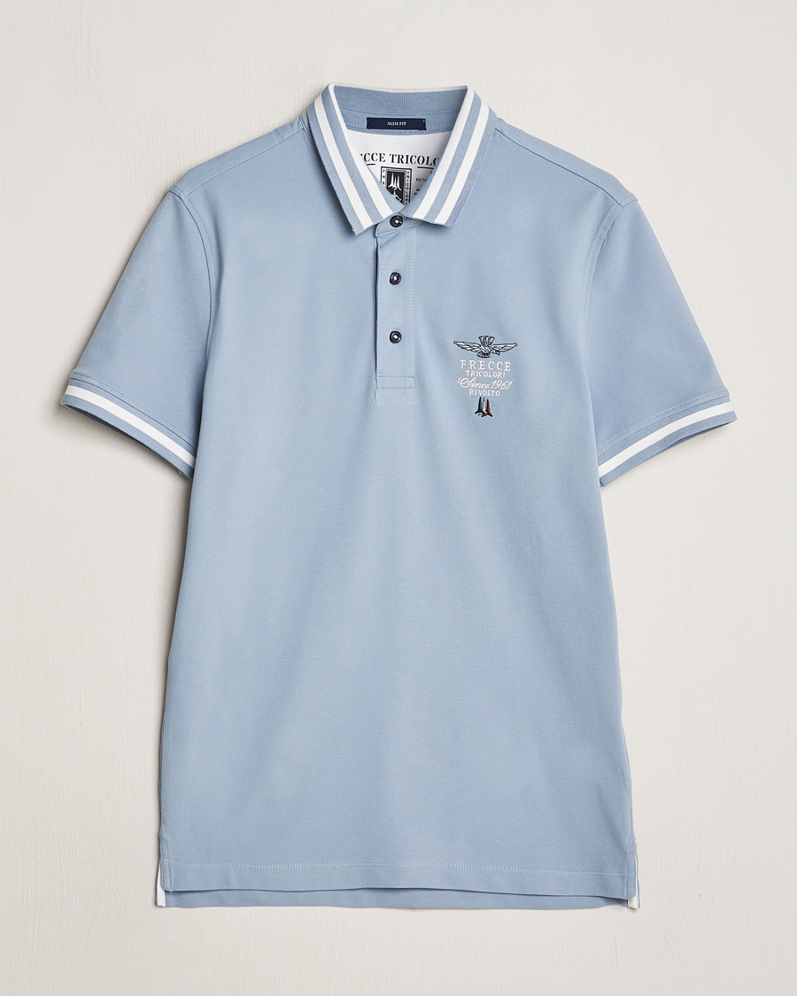 Mies | Pikeet | Aeronautica Militare | Tipped Polo Glacier Blue