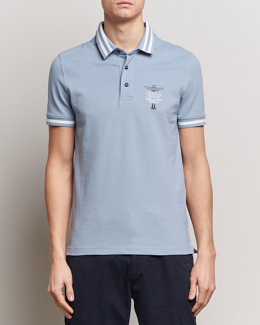Mies | Pikeet | Aeronautica Militare | Tipped Polo Glacier Blue