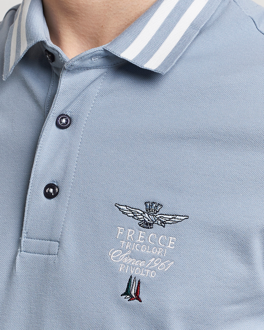 Mies | Pikeet | Aeronautica Militare | Tipped Polo Glacier Blue