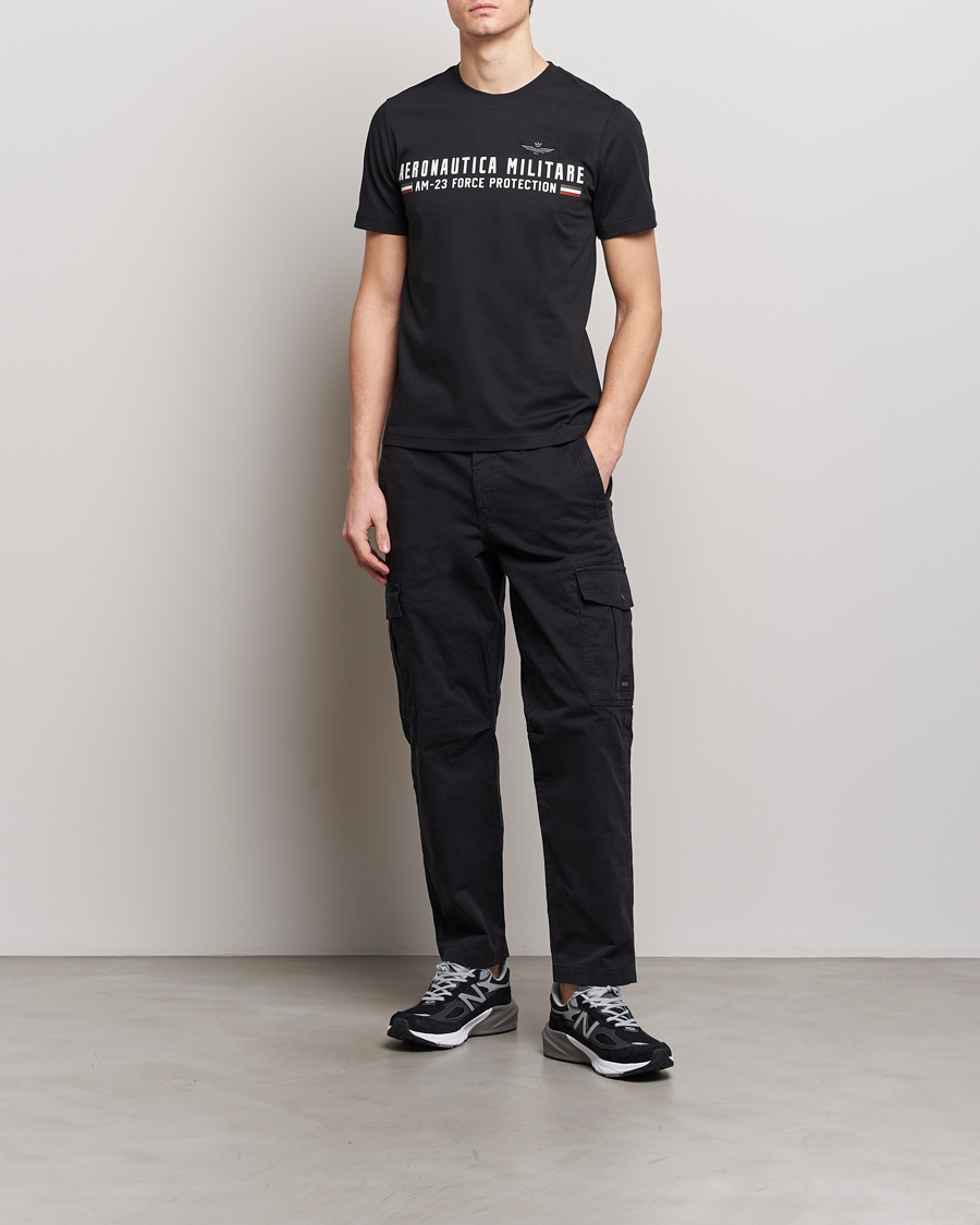 Mies | T-paidat | Aeronautica Militare | Logo Crew Neck T-Shirt Jet Black