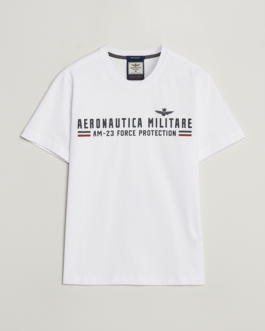 Mies | T-paidat | Aeronautica Militare | Logo Crew Neck T-Shirt Off White