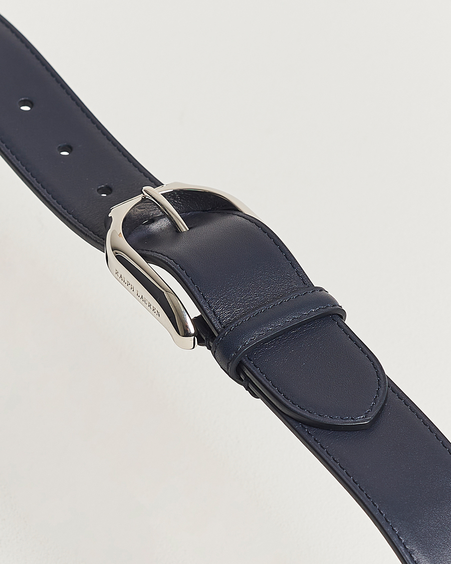 Mies | Ralph Lauren Purple Label Darwin Leather Belt Navy Calf | Ralph Lauren Purple Label | Darwin Leather Belt Navy Calf