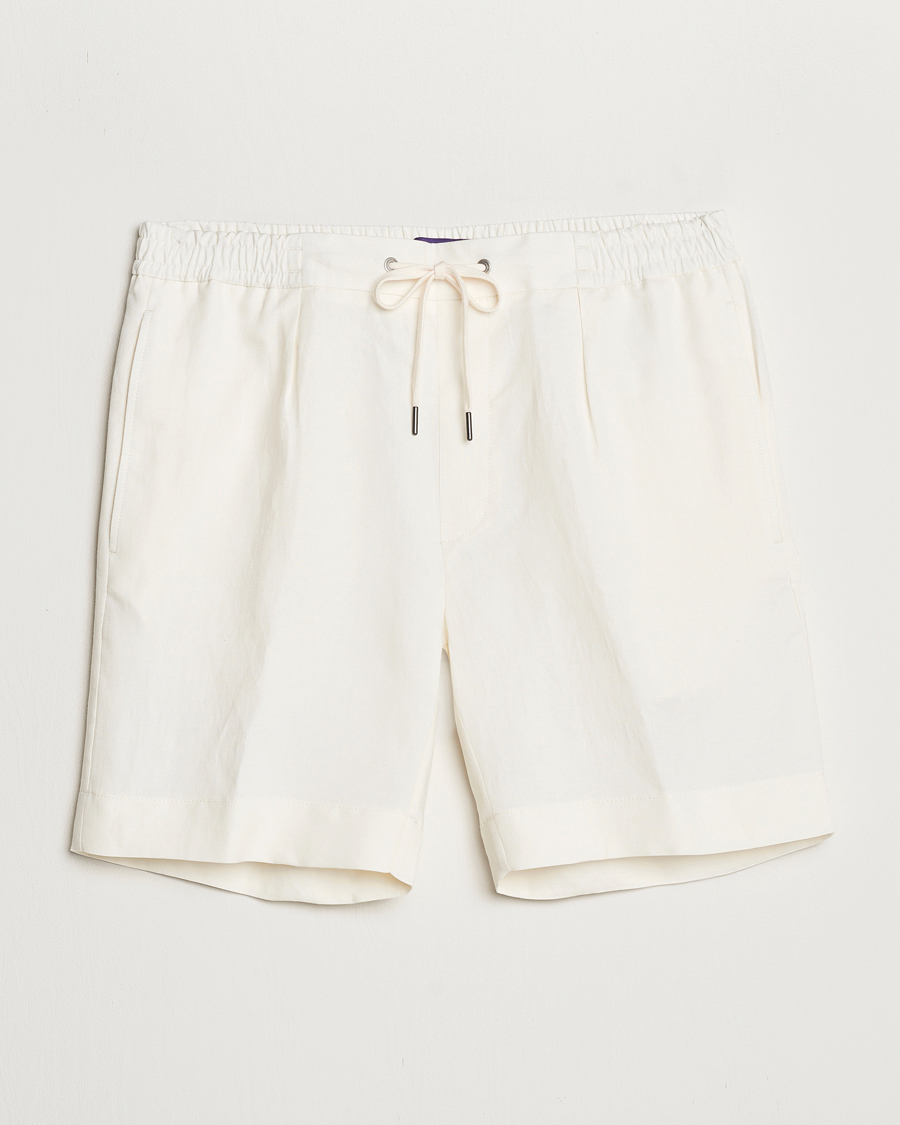 Mies | Shortsit | Ralph Lauren Purple Label | Linen/Silk Drawstring Shorts White