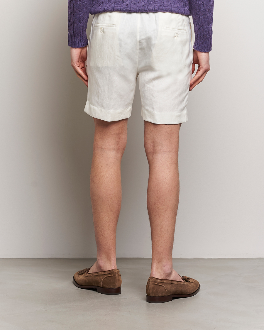 Mies | Shortsit | Ralph Lauren Purple Label | Linen/Silk Drawstring Shorts White