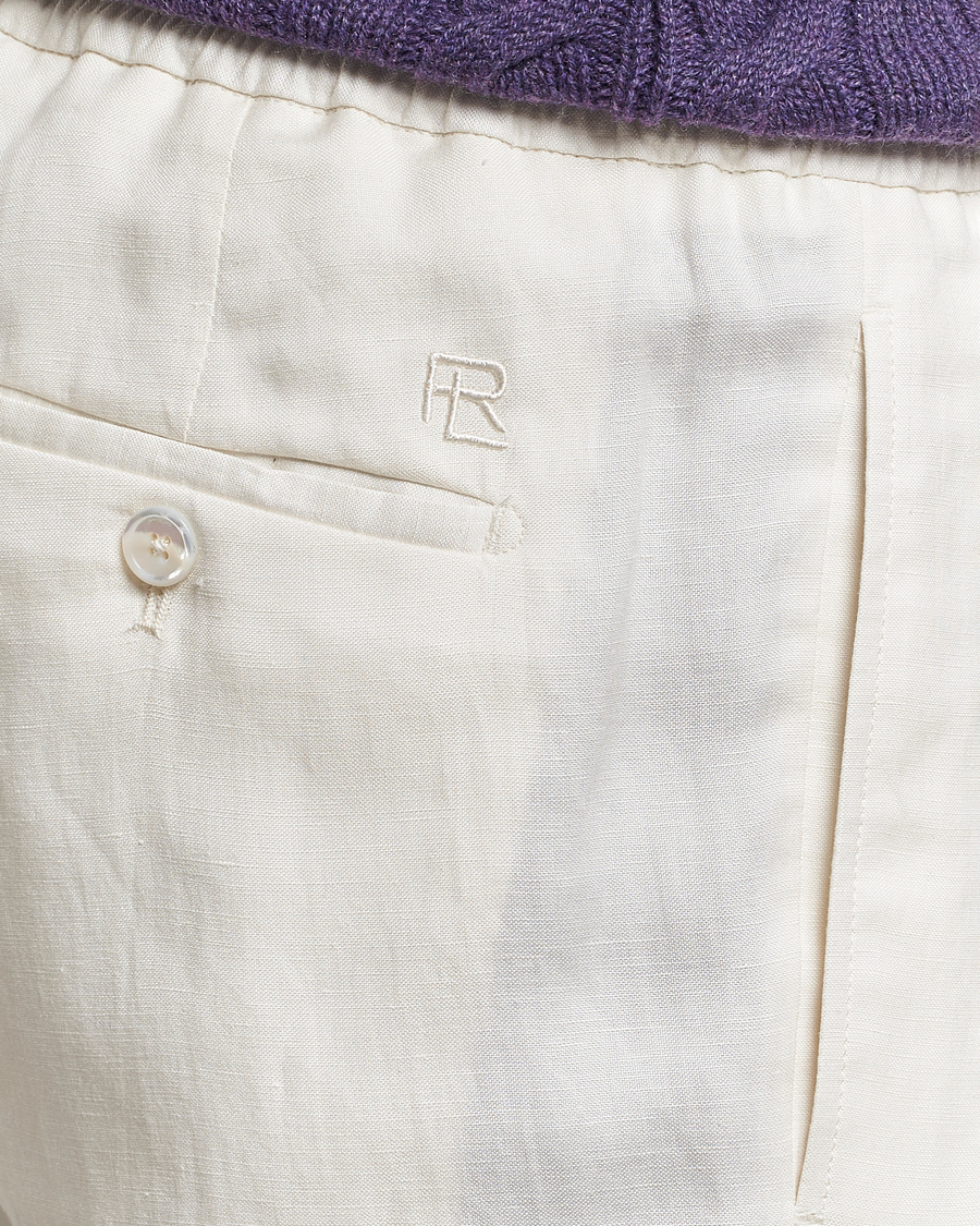 Mies | Shortsit | Ralph Lauren Purple Label | Linen/Silk Drawstring Shorts White
