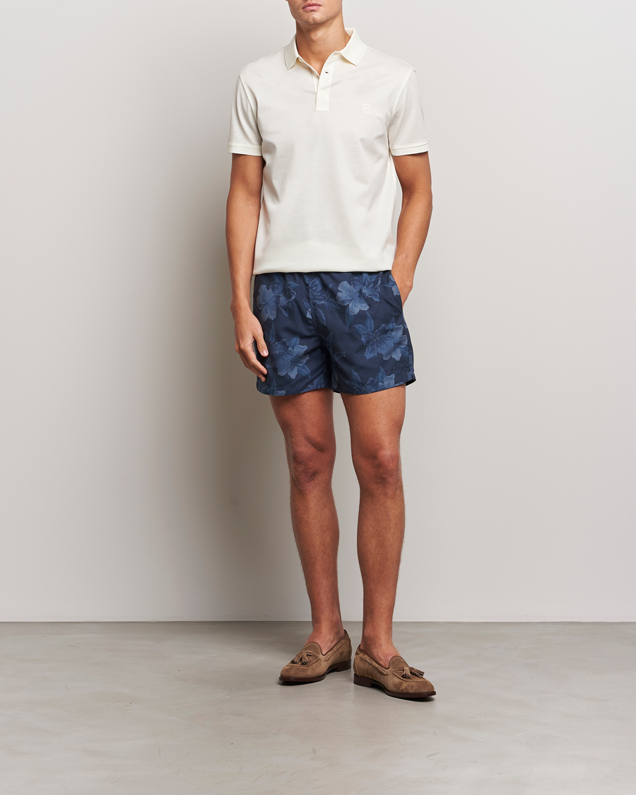 Mies | Uimahousut | Ralph Lauren Purple Label | Amalfi Swim Shorts Navy Hibiscus