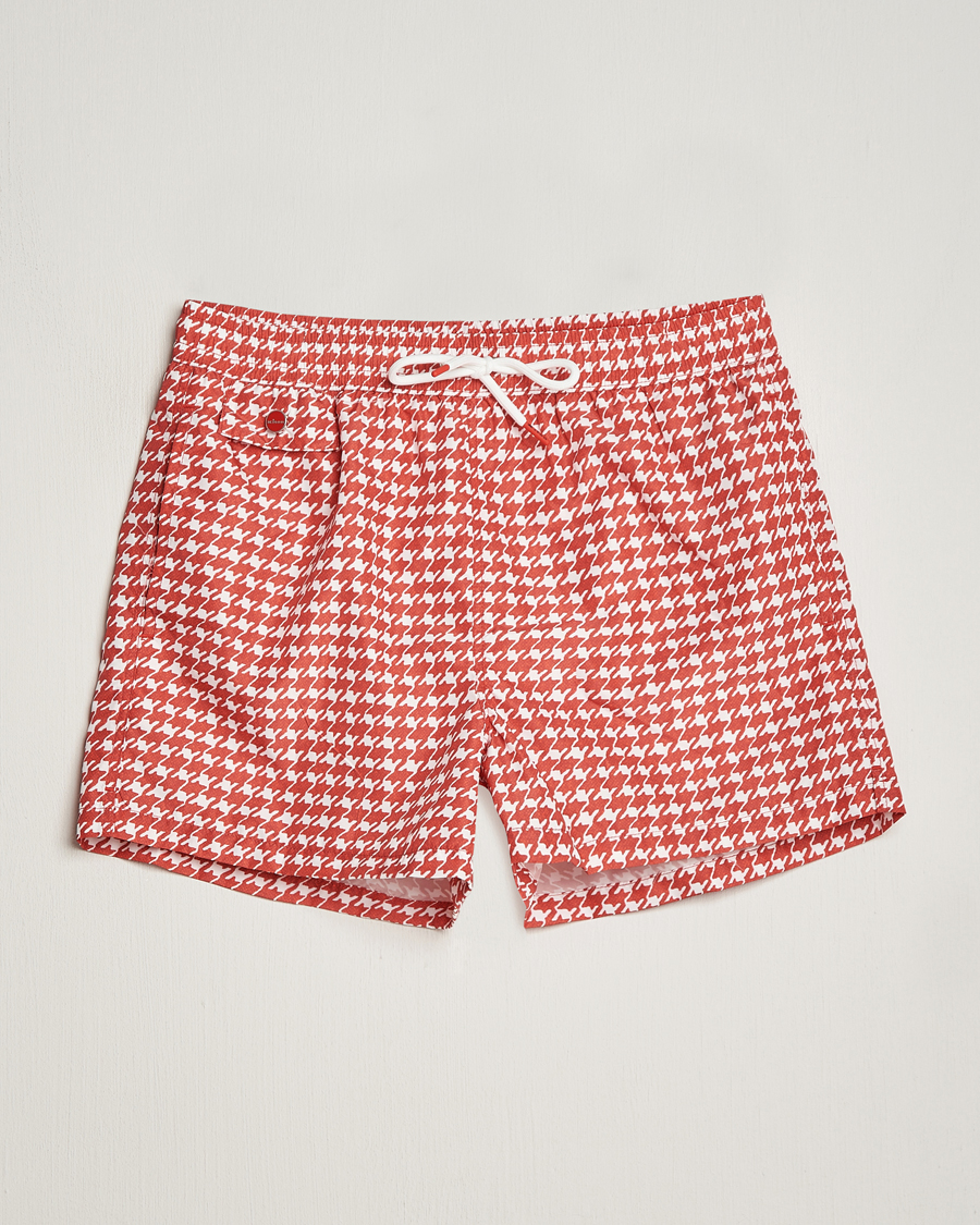 Mies | Uimahousut | Kiton | Printed Nylon Swim Shorts Red