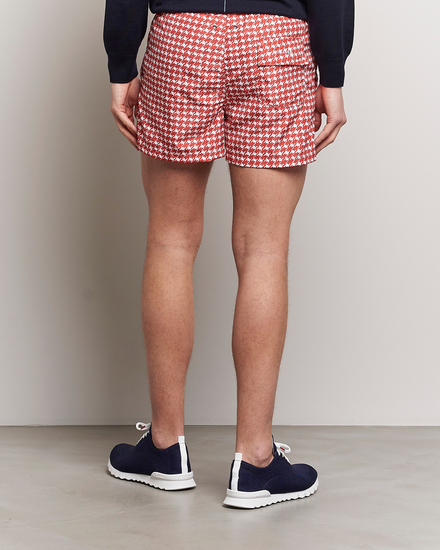 Mies | Uimahousut | Kiton | Printed Nylon Swim Shorts Red