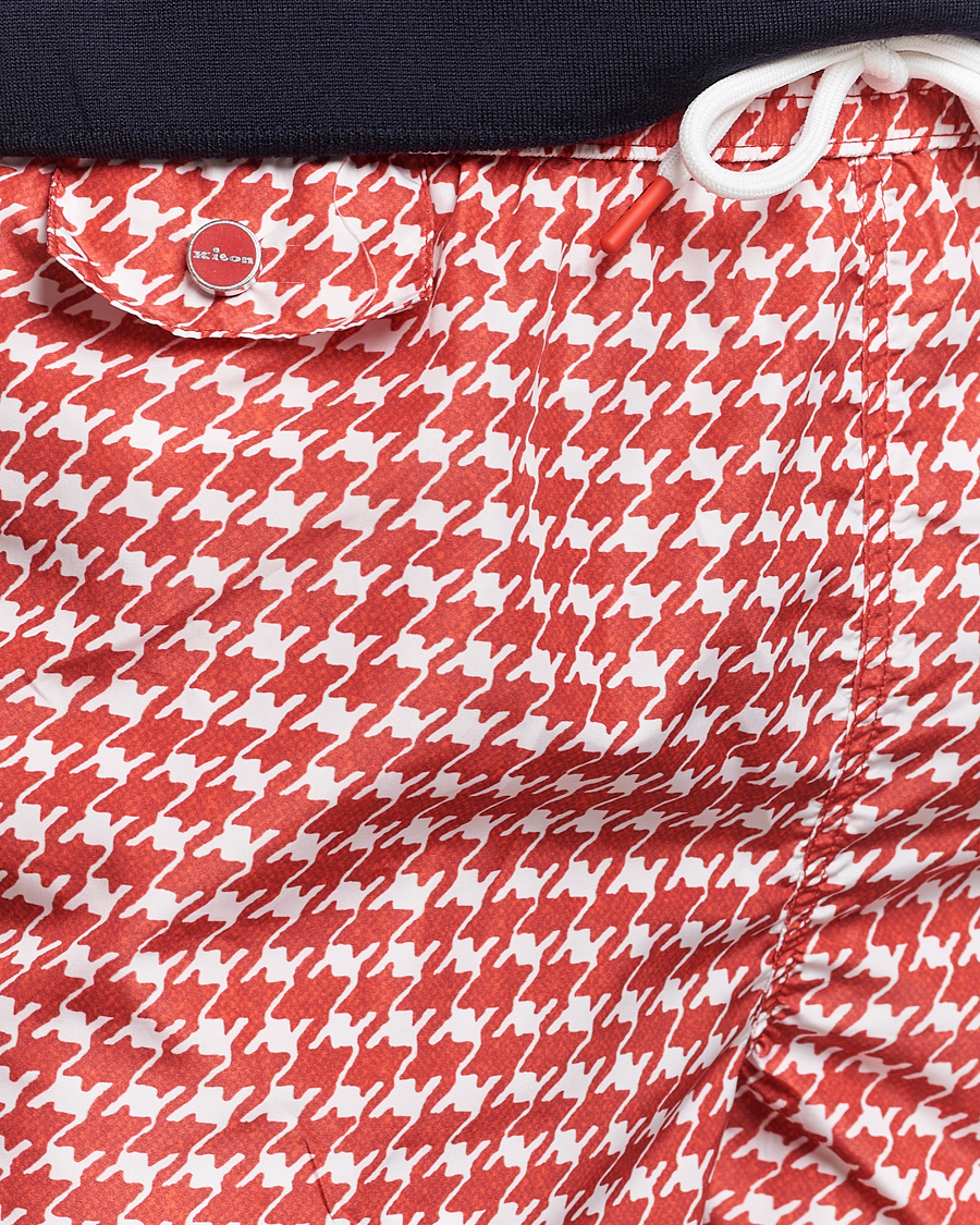 Mies | Uimahousut | Kiton | Printed Nylon Swim Shorts Red