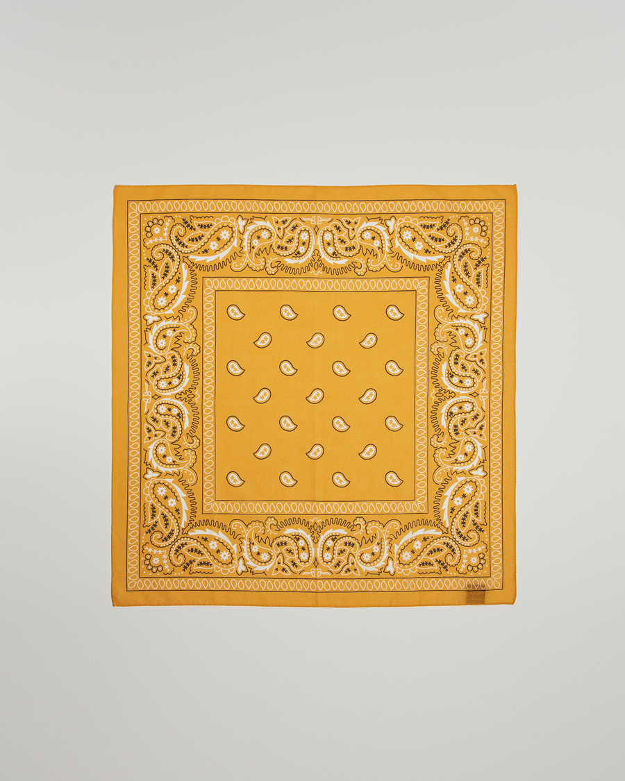 Mies | Amanda Christensen Cotton Voilé Printed Paisley Bandana Yellow | Amanda Christensen | Cotton Voilé Printed Paisley Bandana Yellow