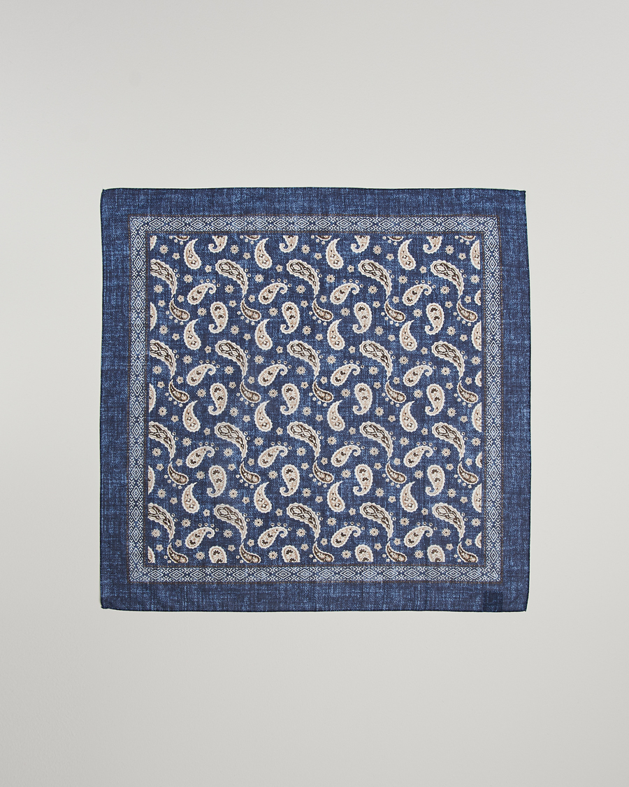 Mies | Amanda Christensen Cotton Voilé Printed Paisley Bandana Navy | Amanda Christensen | Cotton Voilé Printed Paisley Bandana Navy