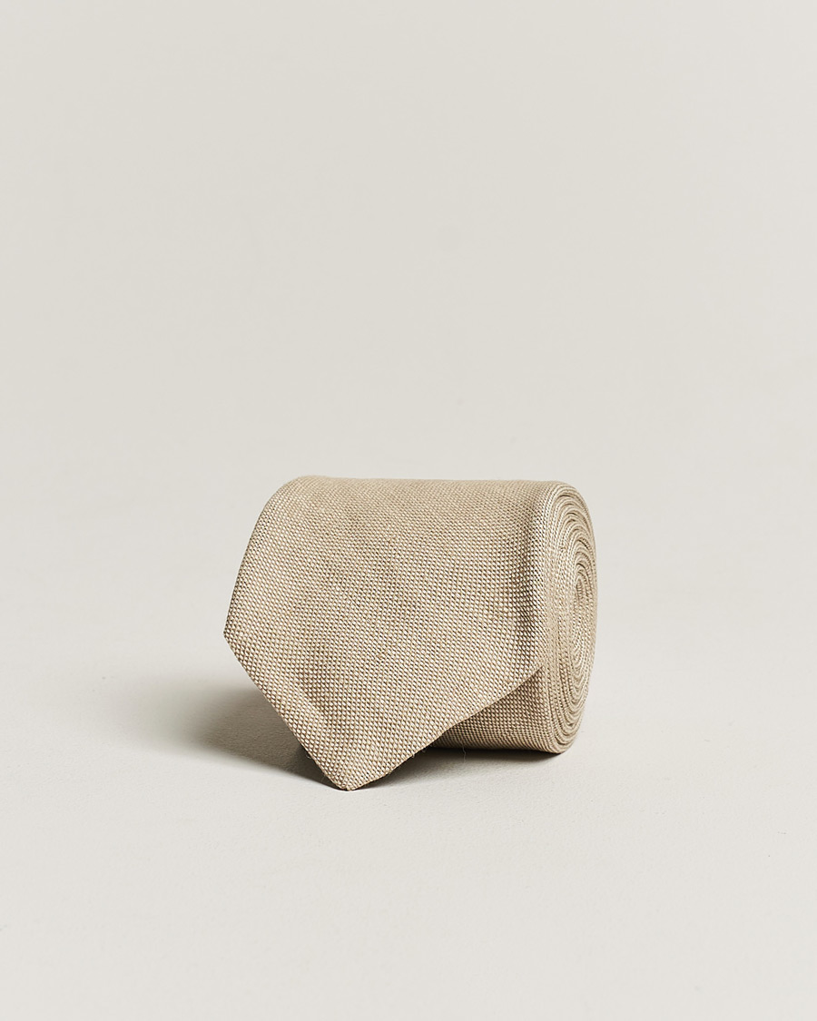 Mies | Solmiot | Amanda Christensen | Amanda ChristensenHopsack Linen 8cm TieSand