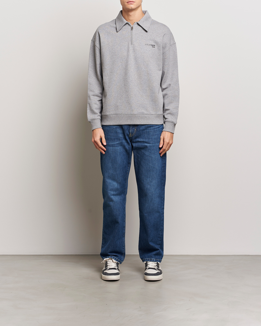 Mies | Puserot | Axel Arigato | Remi Half Zip Sweater Grey Melange