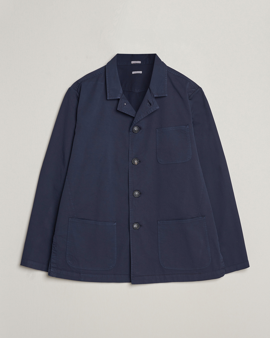 Mies | Kauluspaidat | Massimo Alba | Florida Stone Washed Shirt Jacket Navy
