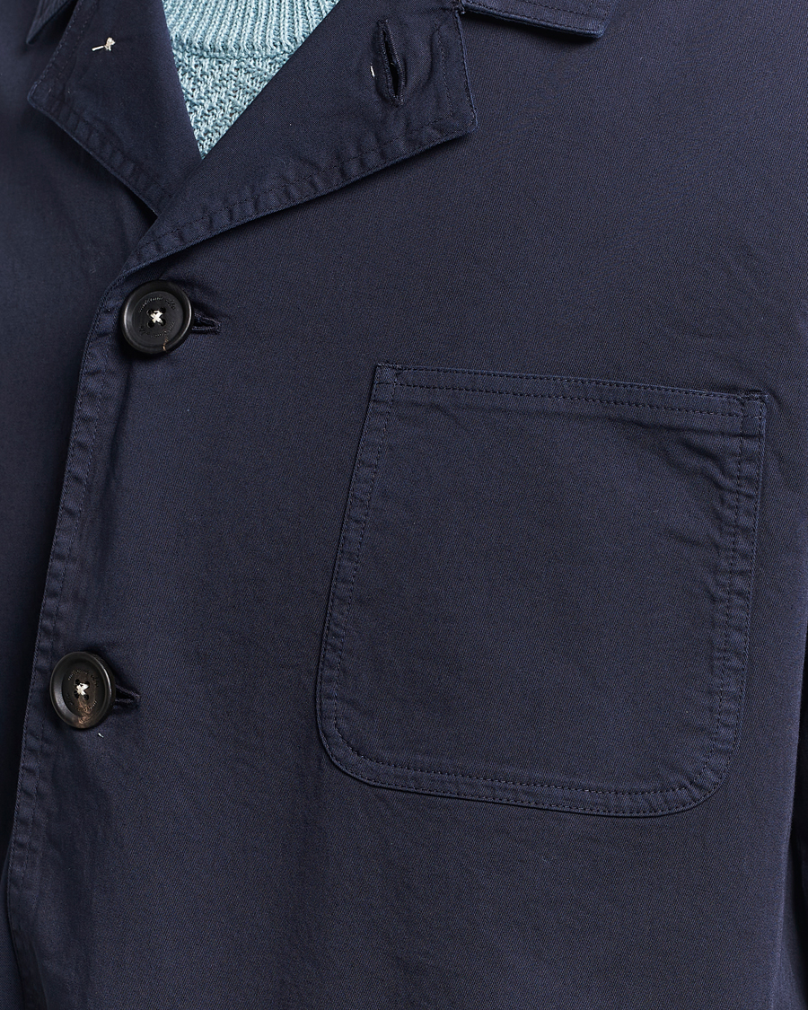 Mies | Kauluspaidat | Massimo Alba | Florida Stone Washed Shirt Jacket Navy