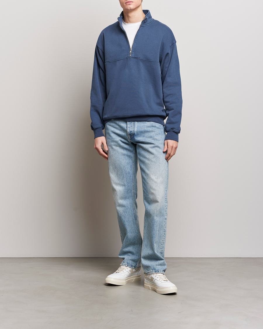 Mies | Puserot | Colorful Standard | Classic Organic Half-Zip Petrol Blue