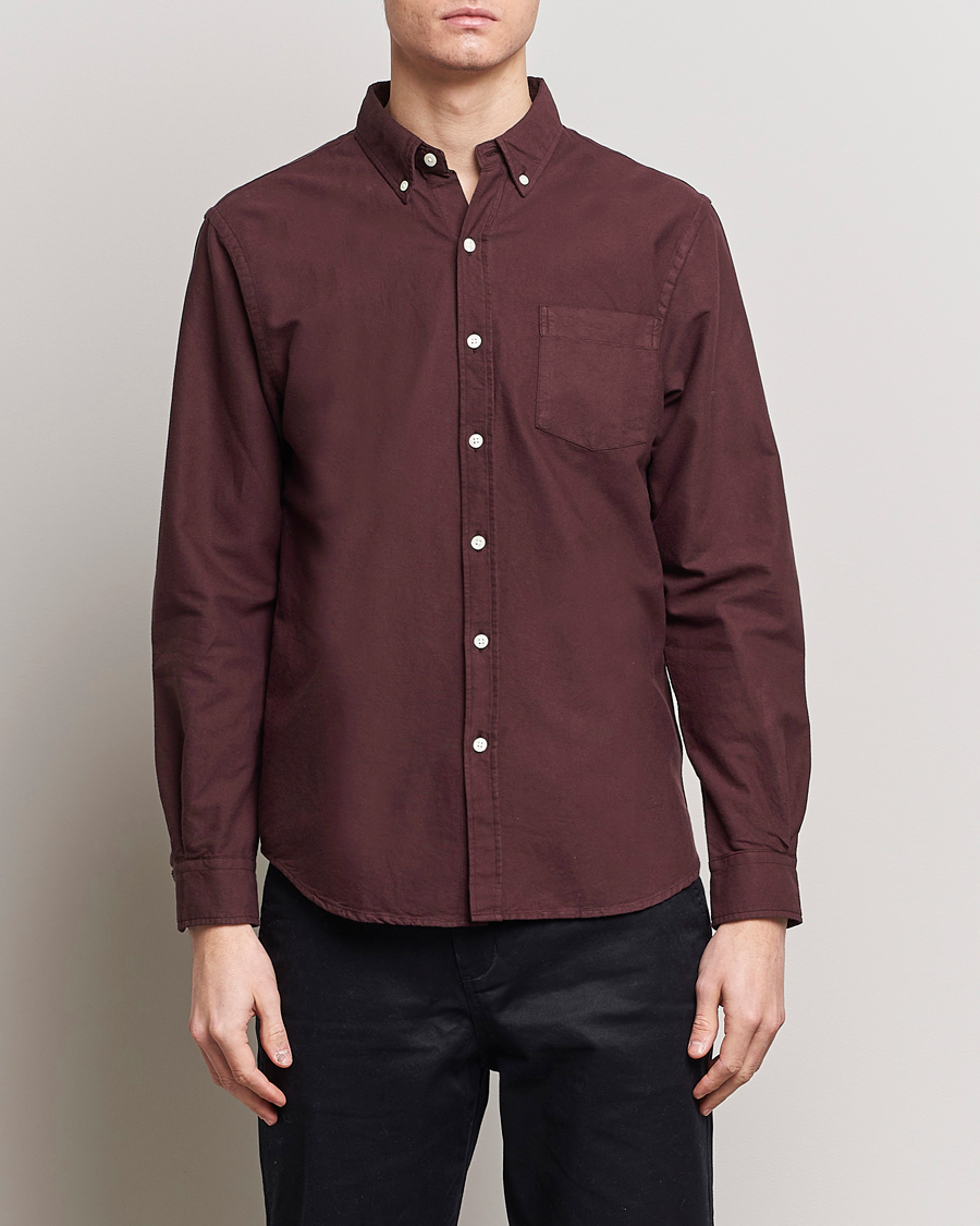 Mies | Kauluspaidat | Colorful Standard | Classic Organic Oxford Button Down Shirt Oxblood Red