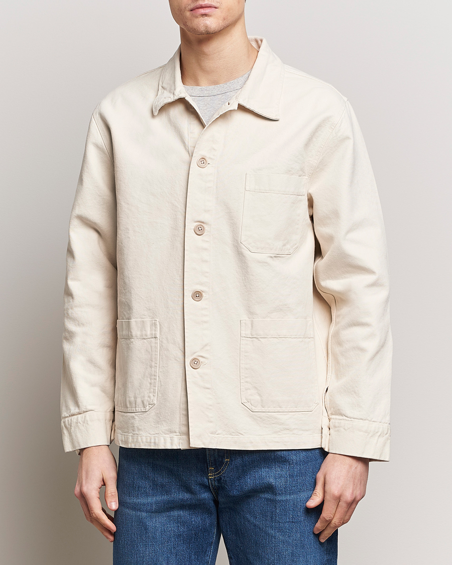 Mies | Overshirts | Colorful Standard | Organic Workwear Jacket Ivory White