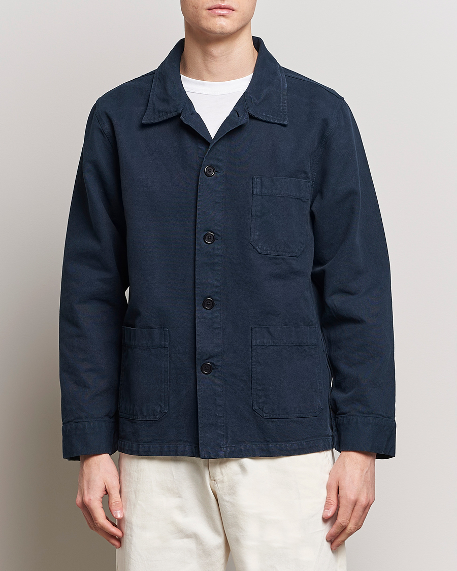Mies | Overshirts | Colorful Standard | Organic Workwear Jacket Navy Blue