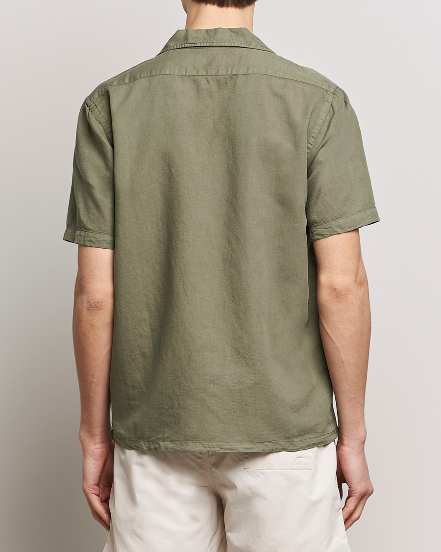 Mies | Kauluspaidat | Colorful Standard | Cotton/Linen Short Sleeve Shirt Dusty Olive