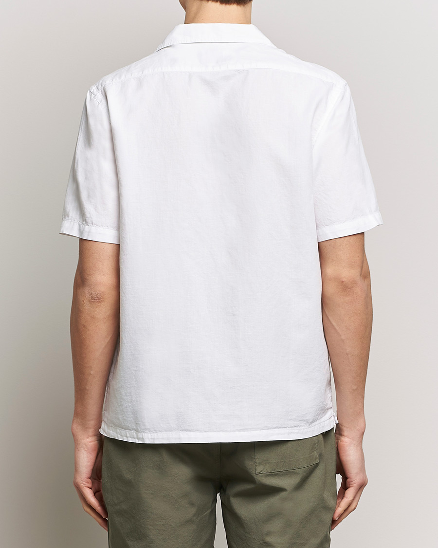 Mies | Kauluspaidat | Colorful Standard | Cotton/Linen Short Sleeve Shirt Optical White