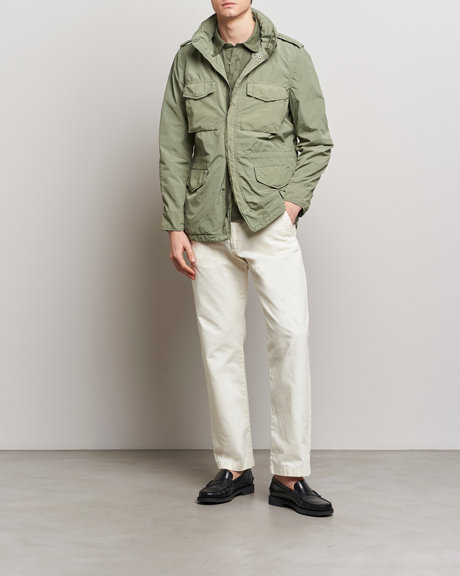 Mies | Takit | Aspesi | Giubotto Garment Dyed Field Jacket Sage