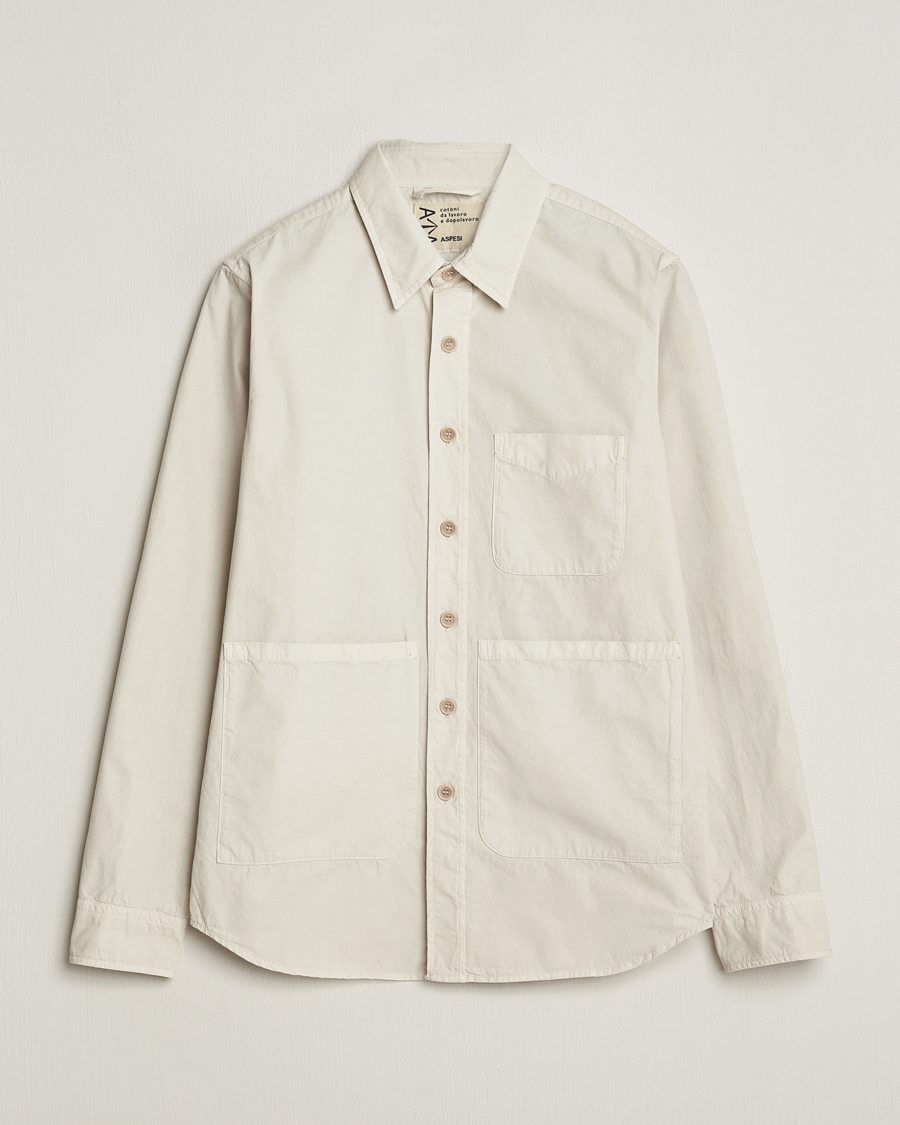 Mies | Takit | Aspesi | Utility Shirt Jacket Light Beige